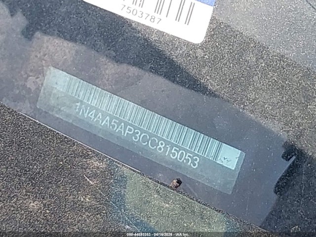 Продажа на аукционе авто 2012 Nissan Maxima 3.5 S, vin: 1N4AA5AP3CC815053, номер лота: 44893353