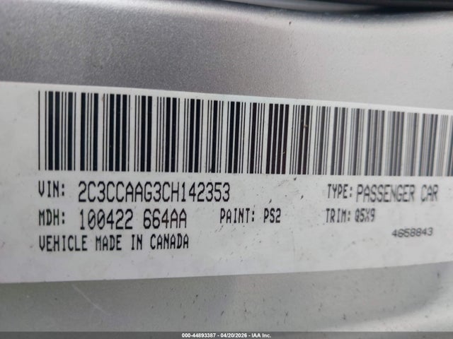 Продаж на аукціоні авто 2012 Chrysler 300, vin: 2C3CCAAG3CH142353, номер лоту: 44893387