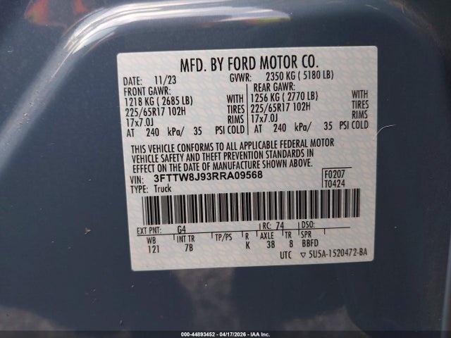Ford Maverick Xlt 2024 3FTTW8J93RRA09568 Image 9