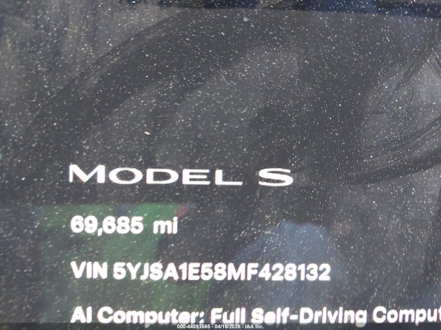 Aukcja sprzedaży 2021 Tesla Model S Long Range Dual Motor All-wheel Drive, vin: 5YJSA1E58MF428132, numer aukcji: 44893565