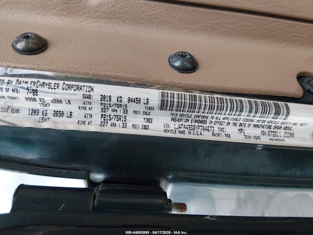 Продаж на аукціоні авто 2000 Jeep Wrangler Sport, vin: 1J4FA49S8YP704673, номер лоту: 44893595