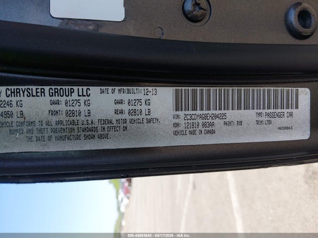 Aukcja sprzedaży 2014 Dodge Challenger Sxt, vin: 2C3CDYAG8EH204225, numer aukcji: 44893645