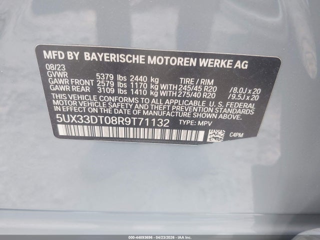 Продаж на аукціоні авто 2024 Bmw X4 Xdrive30i, vin: 5UX33DT08R9T71132, номер лоту: 44893696