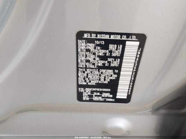 Продаж на аукціоні авто 2014 Nissan Quest S, vin: JN8AE2KPXE9105003, номер лоту: 44893962