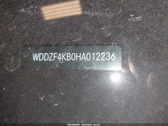 44894007 :رقم المزاد ، WDDZF4KB0HA012236 vin ، 2017 Mercedes-benz E 300 4matic مزاد بيع
