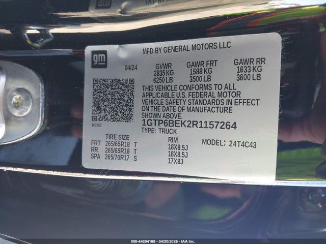 2024 Gmc Canyon 4wd Elevation მანქანა იყიდება აუქციონზე, vin: 1GTP6BEK2R1157264, აუქციონის ნომერი: 44894168