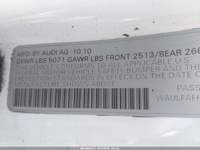 Продаж на аукціоні авто 2011 Audi A5 2.0t Premium, vin: WAULFAFH4BN007521, номер лоту: 44894374