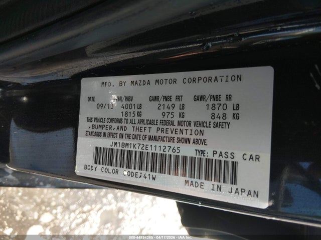 Продажа на аукционе авто 2014 Mazda Mazda3 I Sport, vin: JM1BM1K72E1112765, номер лота: 44894385