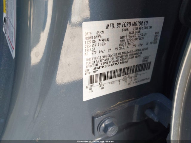 Продаж на аукціоні авто 2024 Ford Mustang Mach-e Premium, vin: 3FMTK3R41RMA15658, номер лоту: 44894427