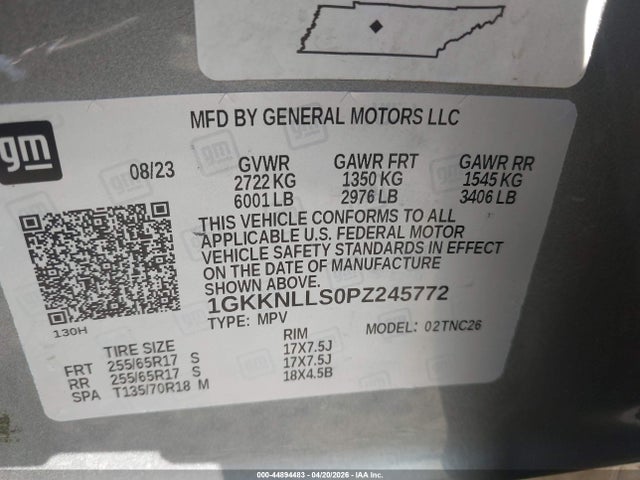Aukcja sprzedaży 2023 Gmc Acadia Awd At4, vin: 1GKKNLLS0PZ245772, numer aukcji: 44894483