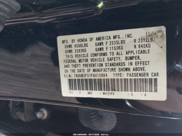 Продажа на аукционе авто 2015 Acura Tlx V6 Tech, vin: 19UUB2F51FA010664, номер лота: 44894488