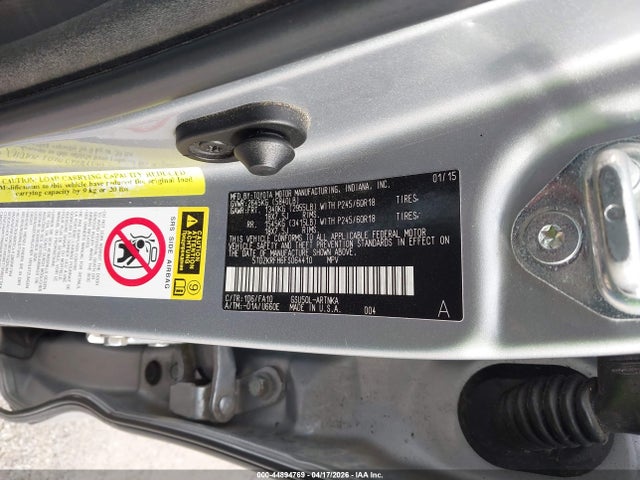 44894769 :رقم المزاد ، 5TDZKRFH6FS064410 vin ، 2015 Toyota Highlander Le Plus V6 مزاد بيع