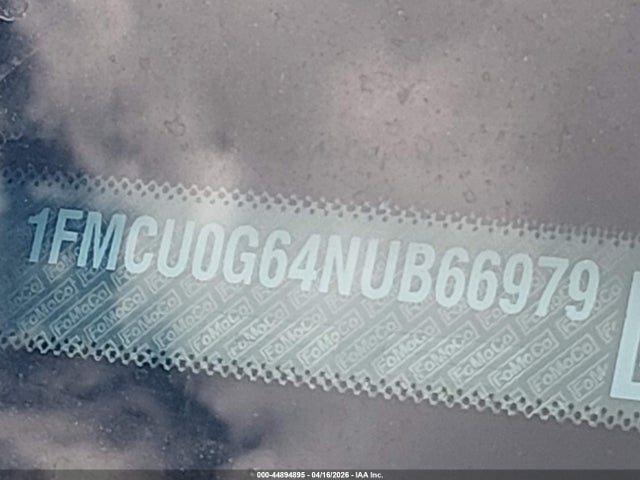 Aukcja sprzedaży 2022 Ford Escape Se, vin: 1FMCU0G64NUB66979, numer aukcji: 44894895