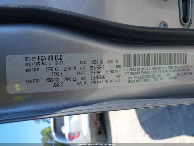 Aukcja sprzedaży 2018 Jeep Compass Sport Fwd, vin: 3C4NJCABXJT267459, numer aukcji: 44895085