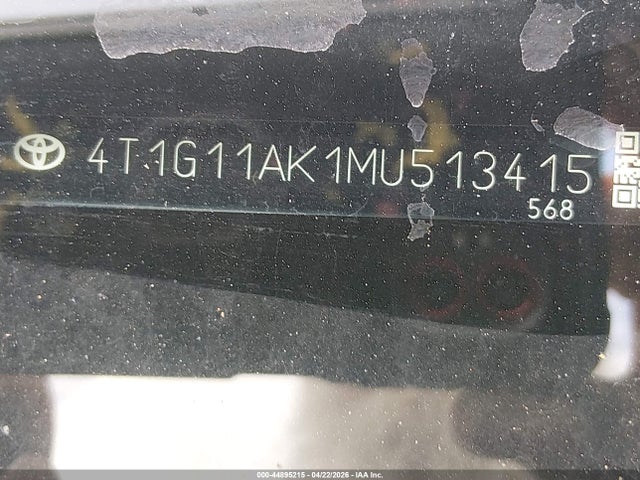 4T1G11AK1MU513415 Toyota CAMRY SE