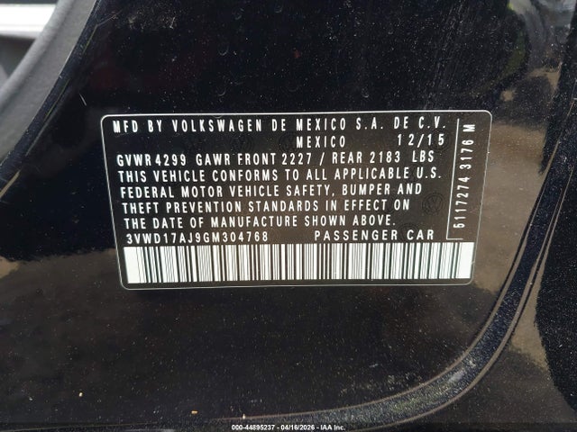 3VWD17AJ9GM304768 Volkswagen Jetta 1.8t Sport