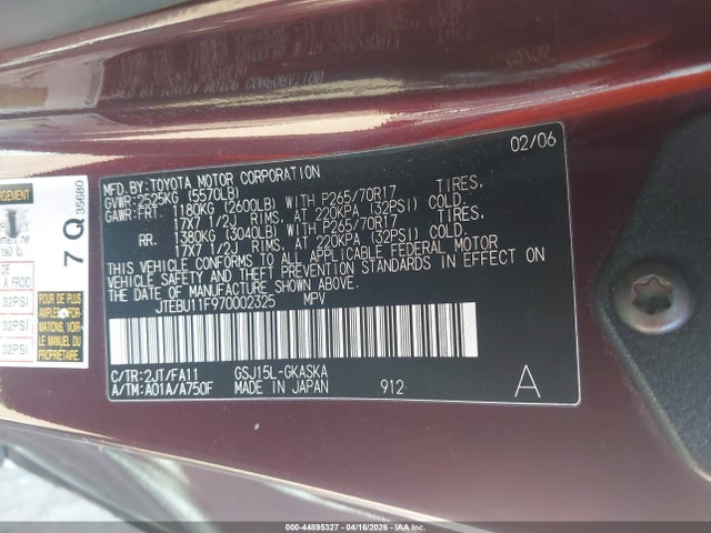 2007 TOYOTA FJ CRUISER JTEBU11F970002325 Photo 8