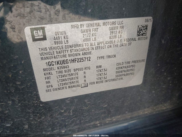 1GC1KUEG1HF225712 Chevrolet Silverado 2500hd Wt