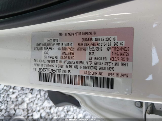 Aukcja sprzedaży 2016 Mazda Cx-5 Grand Touring, vin: JM3KE2DY9G0654387, numer aukcji: 44895408