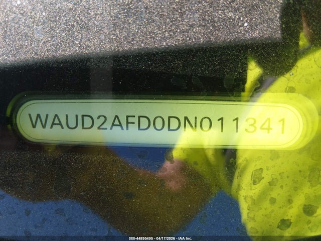 44895495 :رقم المزاد ، WAUD2AFD0DN011341 vin ، 2013 Audi S8 4.0t مزاد بيع