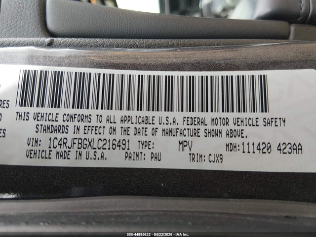 1C4RJFBGXLC216491 Jeep Grand Cherokee Limited 4x4