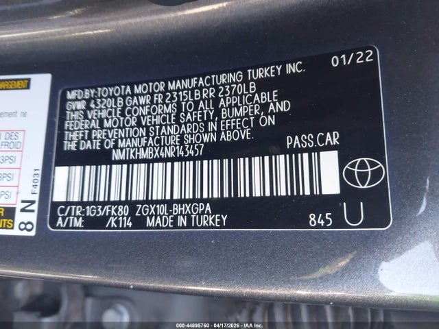 Toyota C-HR XLE 2022 NMTKHMBX4NR143457 Image 9