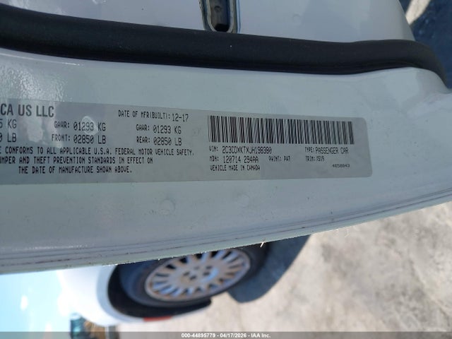 44895779 :رقم المزاد ، 2C3CDXKTXJH198380 vin ، 2018 Dodge Charger Police Awd مزاد بيع