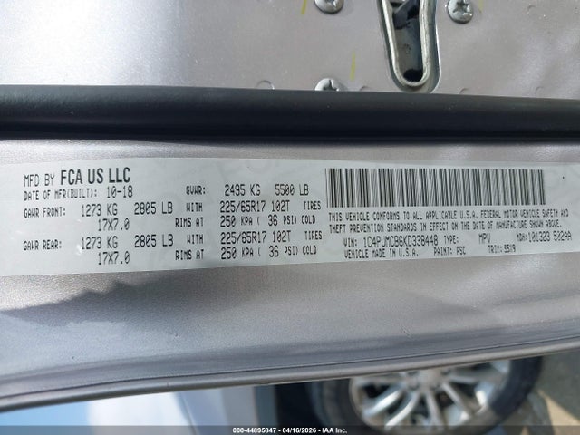 Продаж на аукціоні авто 2019 Jeep Cherokee Latitude 4x4, vin: 1C4PJMCB6KD338448, номер лоту: 44895847