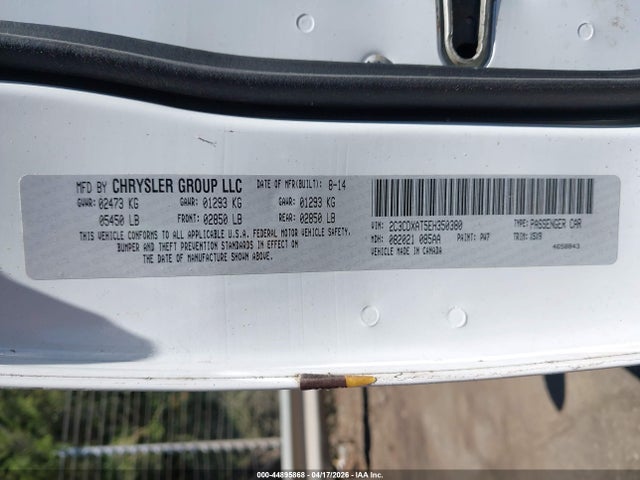 44895868 :رقم المزاد ، 2C3CDXAT5EH350380 vin ، 2014 Dodge Charger Police مزاد بيع