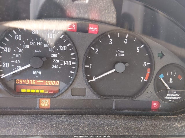44895877 :رقم المزاد ، 4USCJ3326VLC07746 vin ، 1997 Bmw Z3 2.8l Roadster مزاد بيع