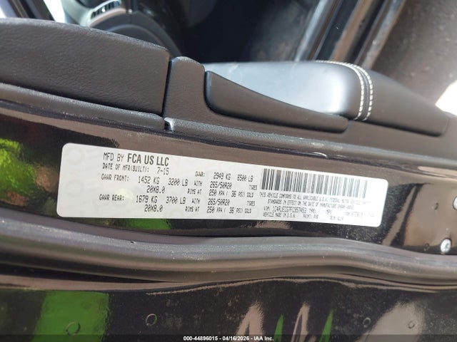 Продажа на аукционе авто 2015 Jeep Grand Cherokee Overland, vin: 1C4RJECG7FC957453, номер лота: 44896015