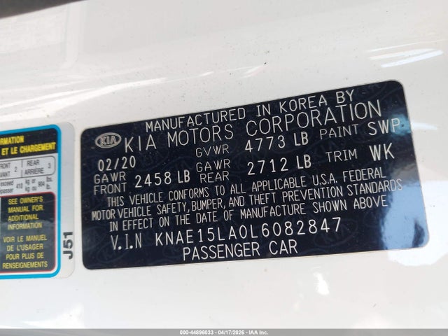 KNAE15LA0L6082847 KIA Stinger Gt-line