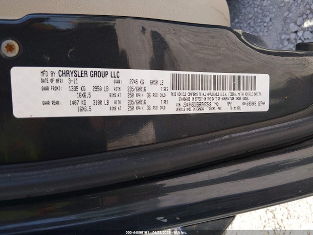 Aukcja sprzedaży 2011 Dodge Grand Caravan Crew, vin: 2D4RN5DG5BR707202, numer aukcji: 44896161
