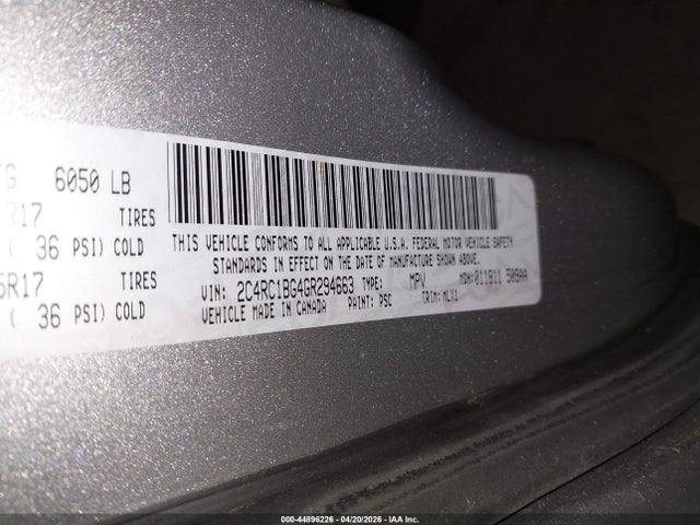 Aukcja sprzedaży 2016 Chrysler Town & Country Touring, vin: 2C4RC1BG4GR294663, numer aukcji: 44896226