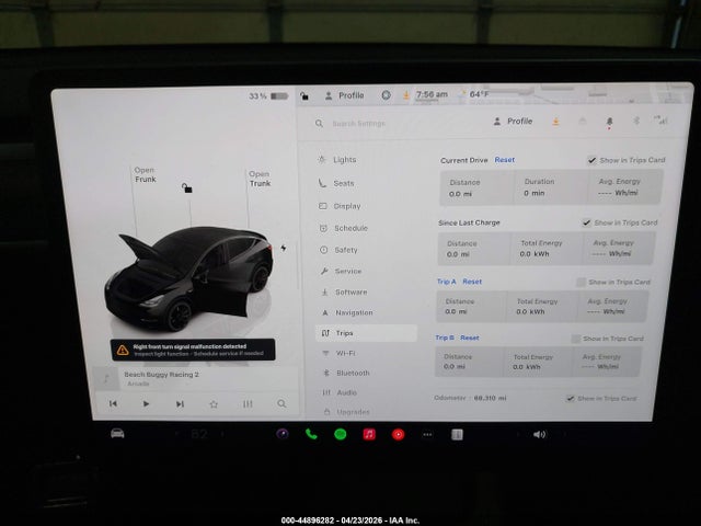 44896282 :رقم المزاد ، 7SAYGDEF7NF553940 vin ، 2022 Tesla Model Y Performance Dual Motor All-wheel Drive مزاد بيع