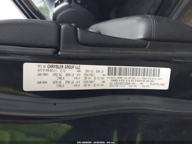 Aukcja sprzedaży 2012 Jeep Grand Cherokee Laredo, vin: 1C4RJFAG5CC233605, numer aukcji: 44896385