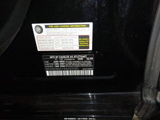 Продажа на аукционе авто 2009 Mercedes-benz S 550 4matic, vin: WDDNG86X19A242085, номер лота: 44896421
