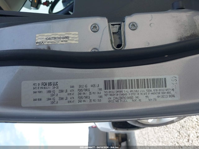 Продаж на аукціоні авто 2017 Jeep Compass Sport Fwd, vin: 1C4NJCBA7HD184965, номер лоту: 44896477