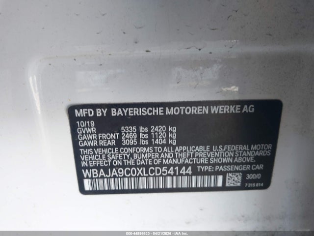 WBAJA9C0XLCD54144 BMW 530e Iperformance
