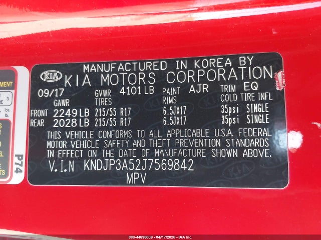 Продаж на аукціоні авто 2018 Kia Soul +, vin: KNDJP3A52J7569842, номер лоту: 44896639