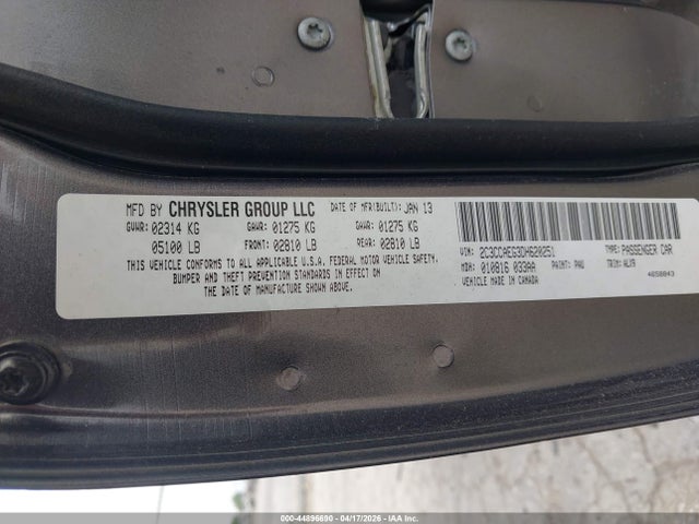 44896690 :رقم المزاد ، 2C3CCAEG3DH620251 vin ، 2013 Chrysler 300c مزاد بيع