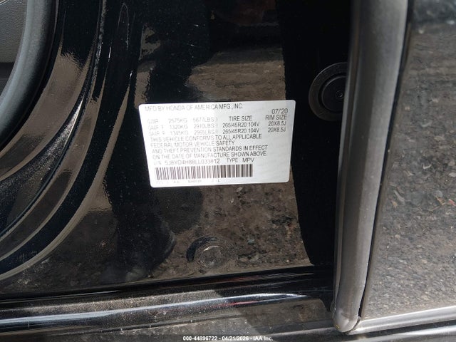 Продаж на аукціоні авто 2020 Acura Mdx Advance Package, vin: 5J8YD4H88LL033812, номер лоту: 44896722