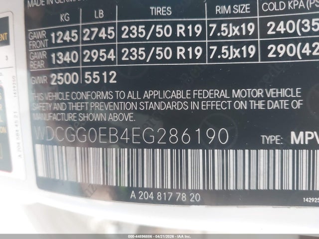 Продаж на аукціоні авто 2014 Mercedes-benz Glk 250 Bluetec 4matic, vin: WDCGG0EB4EG286190, номер лоту: 44896886