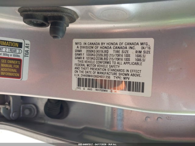 2HKRM4H36GH651356 Honda CR-V LX