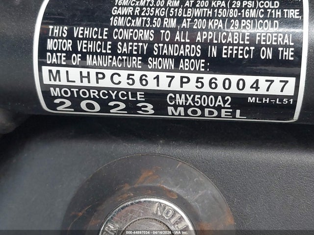 Honda CMX500 2023 MLHPC5617P5600477 Image 10