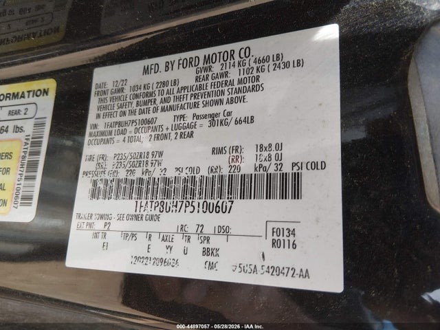 Ford Mustang Ecoboost Premium 2023 1FATP8UH7P5100607 Image 9