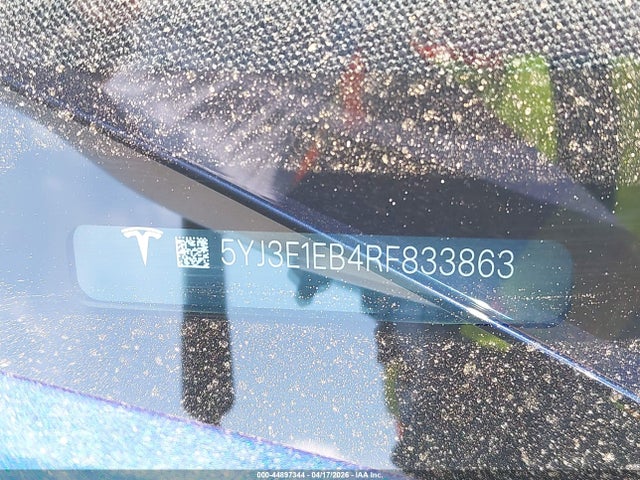 Aukcja sprzedaży 2024 Tesla Model 3 Long Range Dual Motor All-wheel Drive, vin: 5YJ3E1EB4RF833863, numer aukcji: 44897344