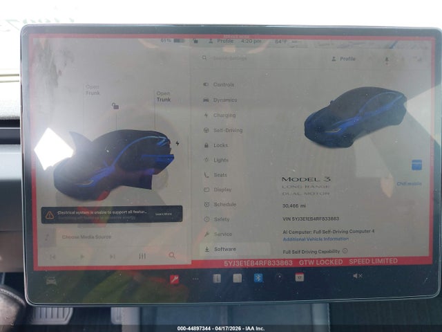 Aukcja sprzedaży 2024 Tesla Model 3 Long Range Dual Motor All-wheel Drive, vin: 5YJ3E1EB4RF833863, numer aukcji: 44897344