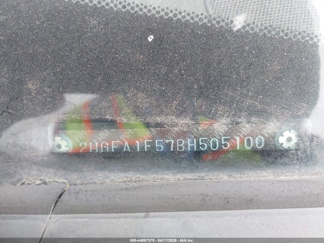 44897379 :رقم المزاد ، 2HGFA1F57BH505100 vin ، 2011 Honda Civic Lx مزاد بيع