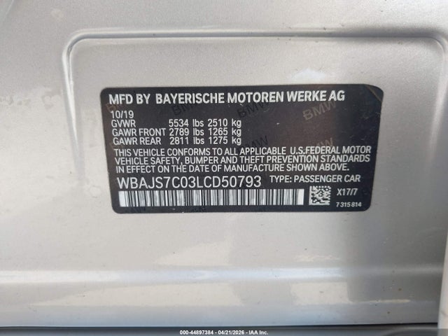 Продажа на аукционе авто 2020 Bmw M550i Xdrive, vin: WBAJS7C03LCD50793, номер лота: 44897384